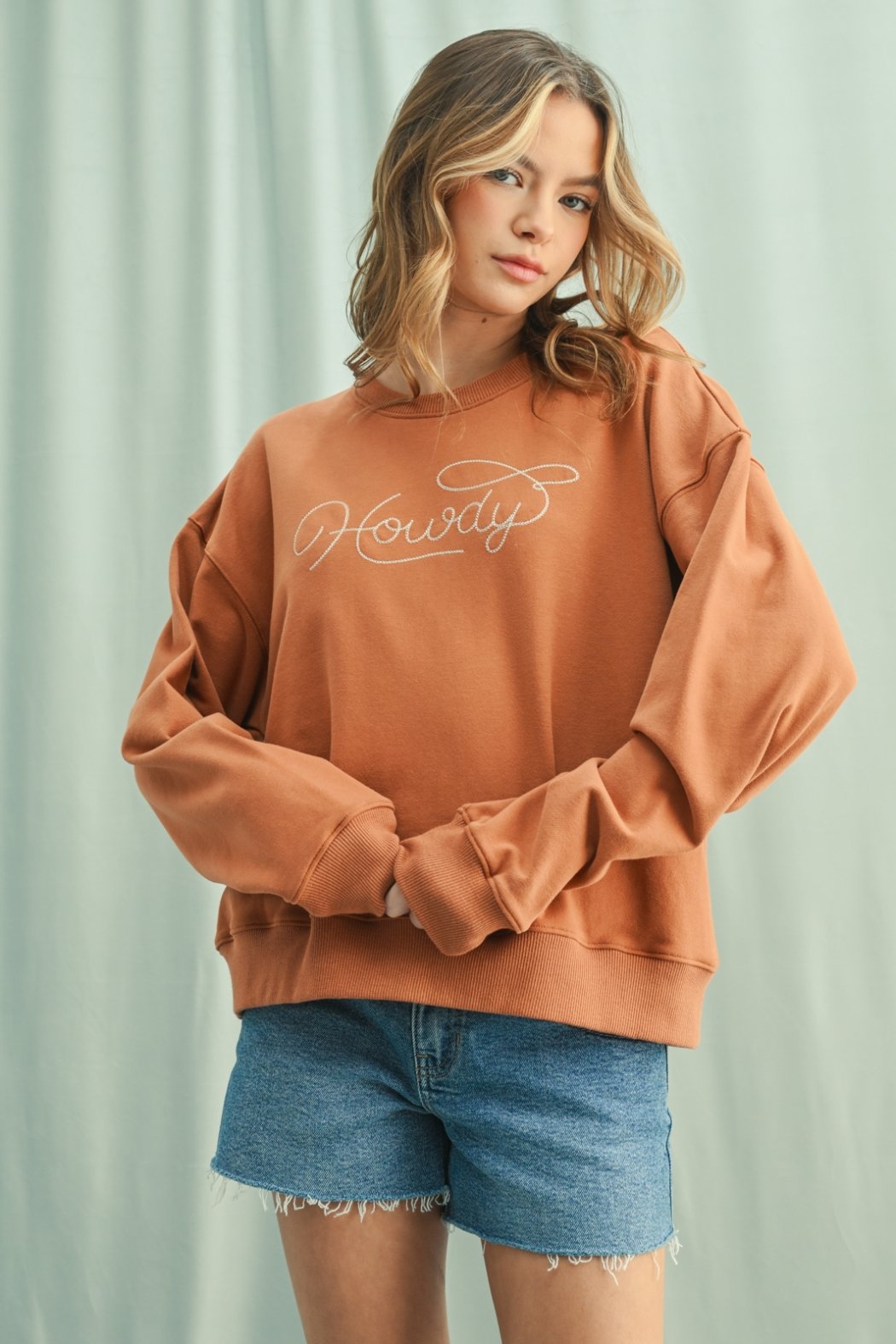 Howdy Embroidered Sweatshirt