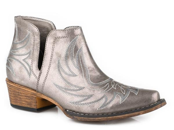 Metallic Silver Western Boot from Roper