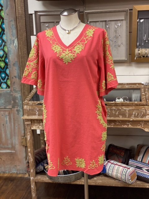 Loop Embroidery Shift Dress from Uncle Frank