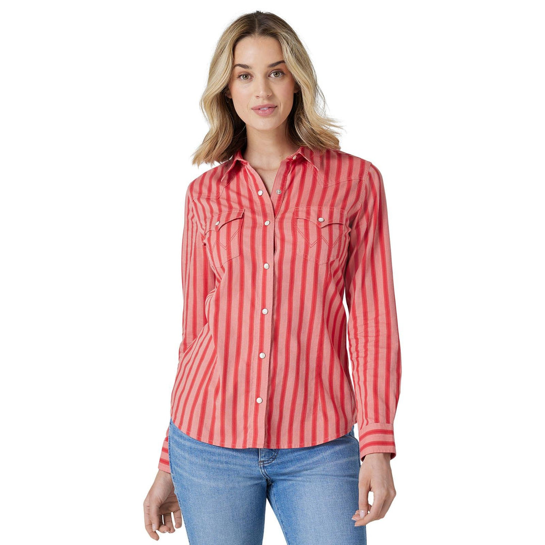 Retro Stripe Pearl Snap Woven from Wrangler