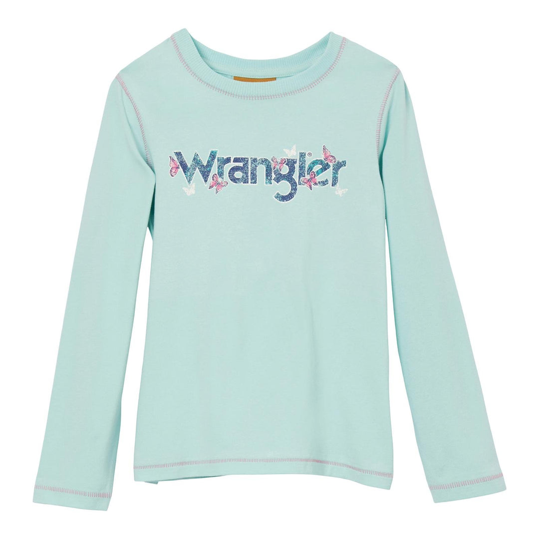 Girls Floral Logo Long Sleeve Shirt from Wrangler