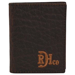 Bison Leather Card Case Wallet from Red Dirt Hat Co