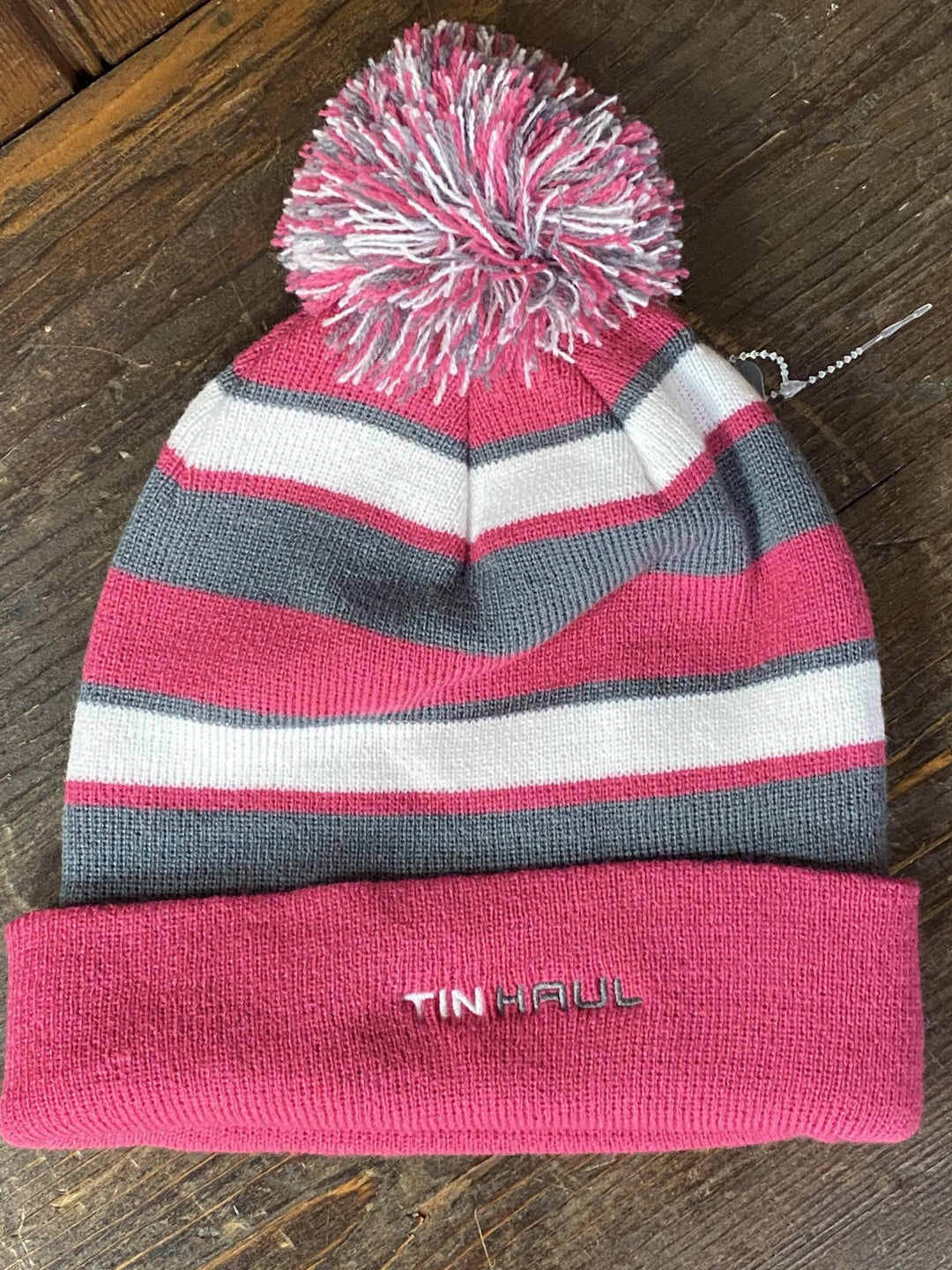 Striped Pom Pom Beanie from Tin Haul
