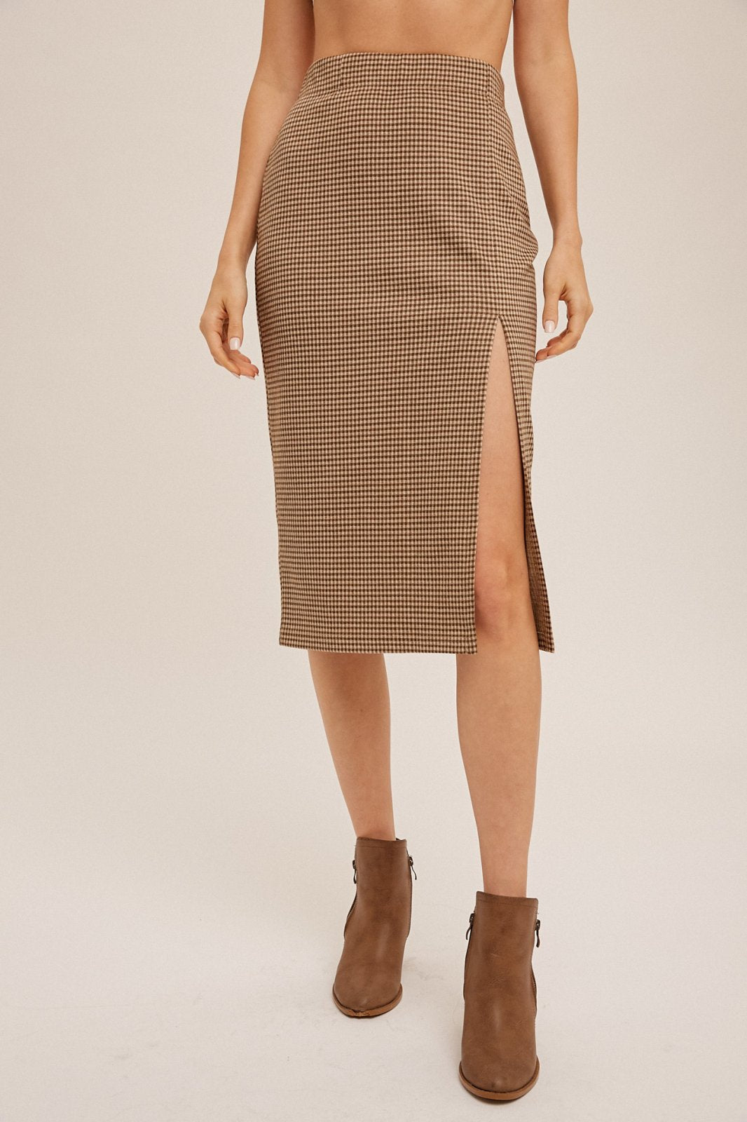 Check Print Skirt from Hem & Thread