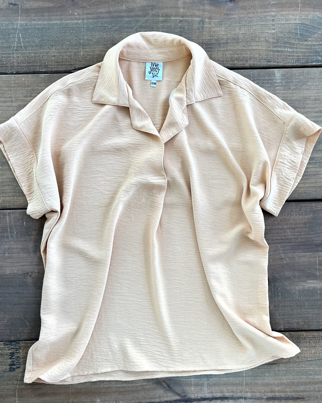 Notched Collar Popover Top from Ivy Jane