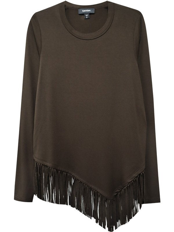 Asymmetric Fringe Top from Karen Kane