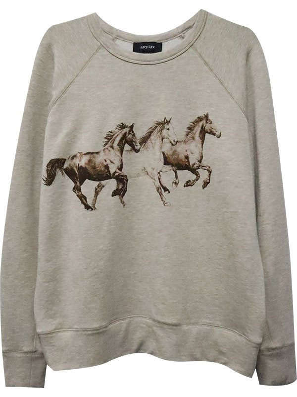 Horse Print Sweatshirt from Karen Kane