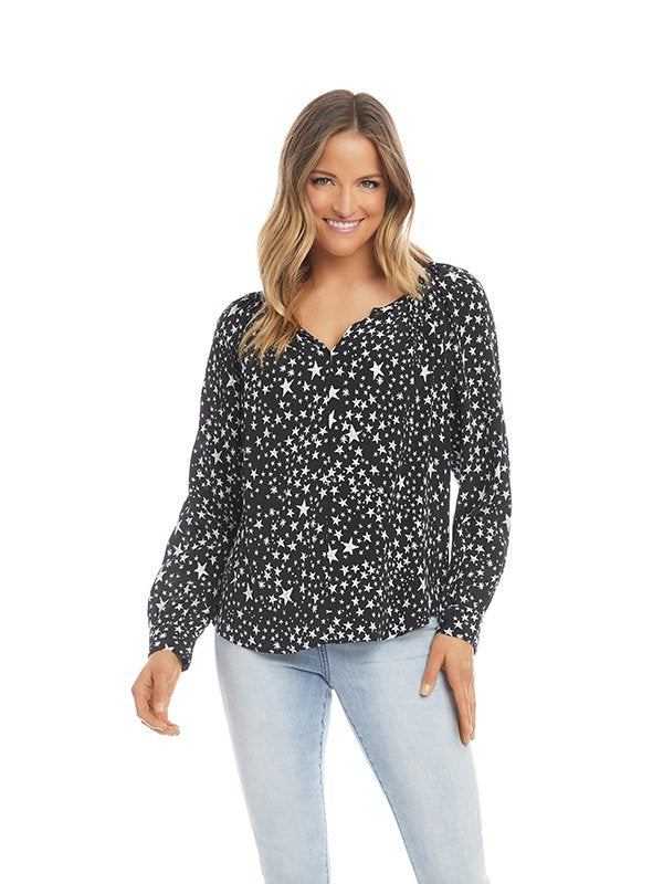 Star Party Peasant Blouse from Karen Kane