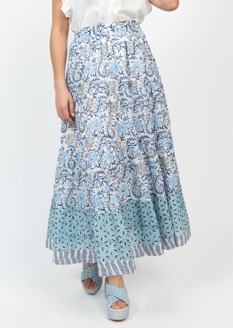 Many Blues Tiered Skirt from Ivy Jane