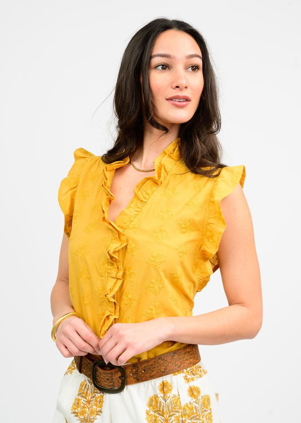 Eyelet Ruffled Top from Ivy Jane
