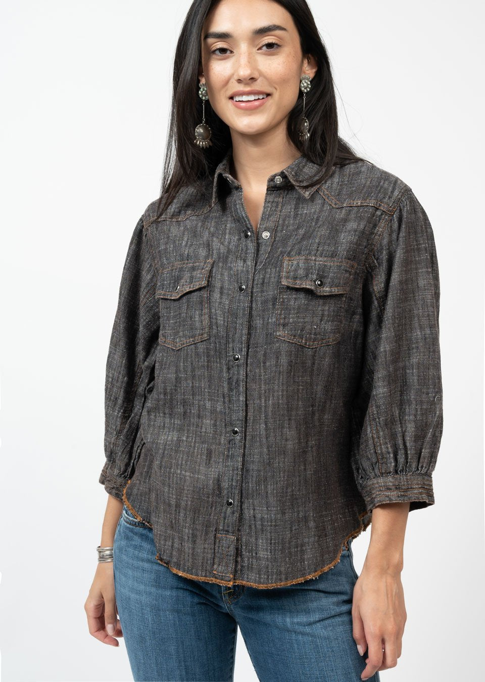 Denim Snap Shirt from Ivy Jane