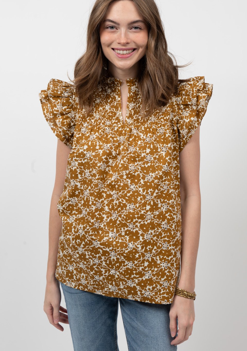 Smocked Eyelet Top from Ivy Jane