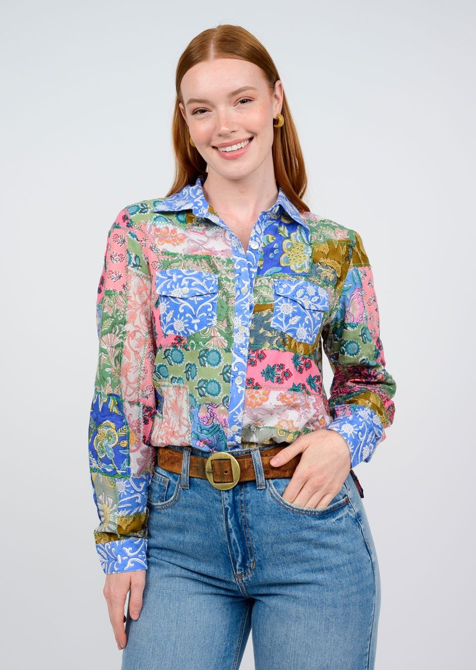 Patchwork Camp Shirt from Ivy Jane
