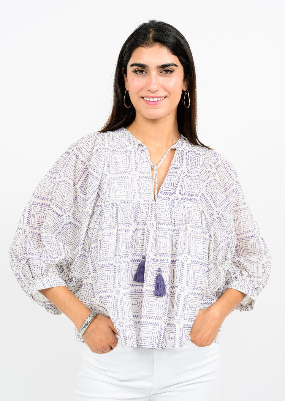 Maze Block Print Top from Ivy Jane