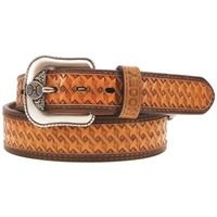 Tapered Basketweave Embossed Belt from Hooey