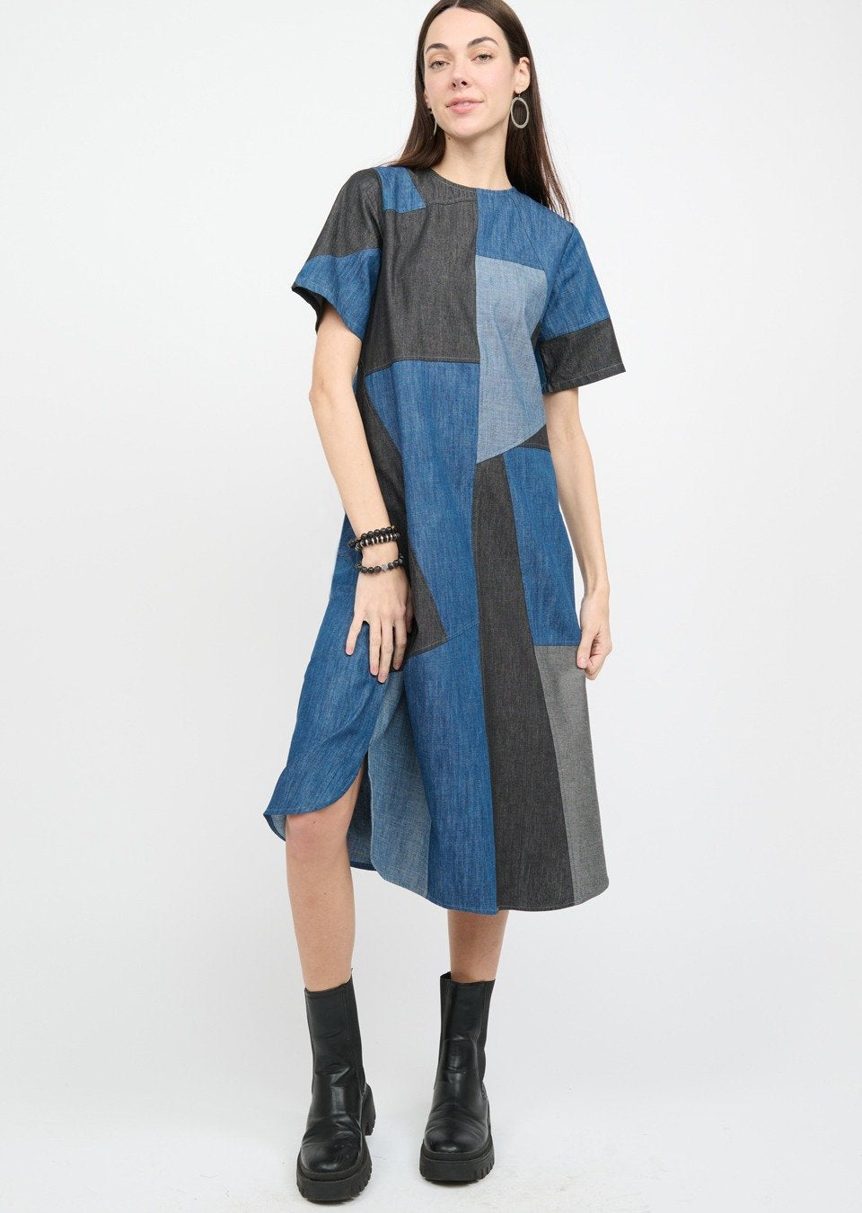 Patchwork Denim Dress from Uncle Frank