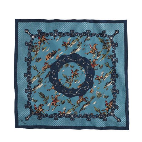 Desert Riders Blue Silk Scarf from Pendleton