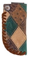 Ouray Roughy Diamond Patchwork Leather Knife Sheath from Hooey