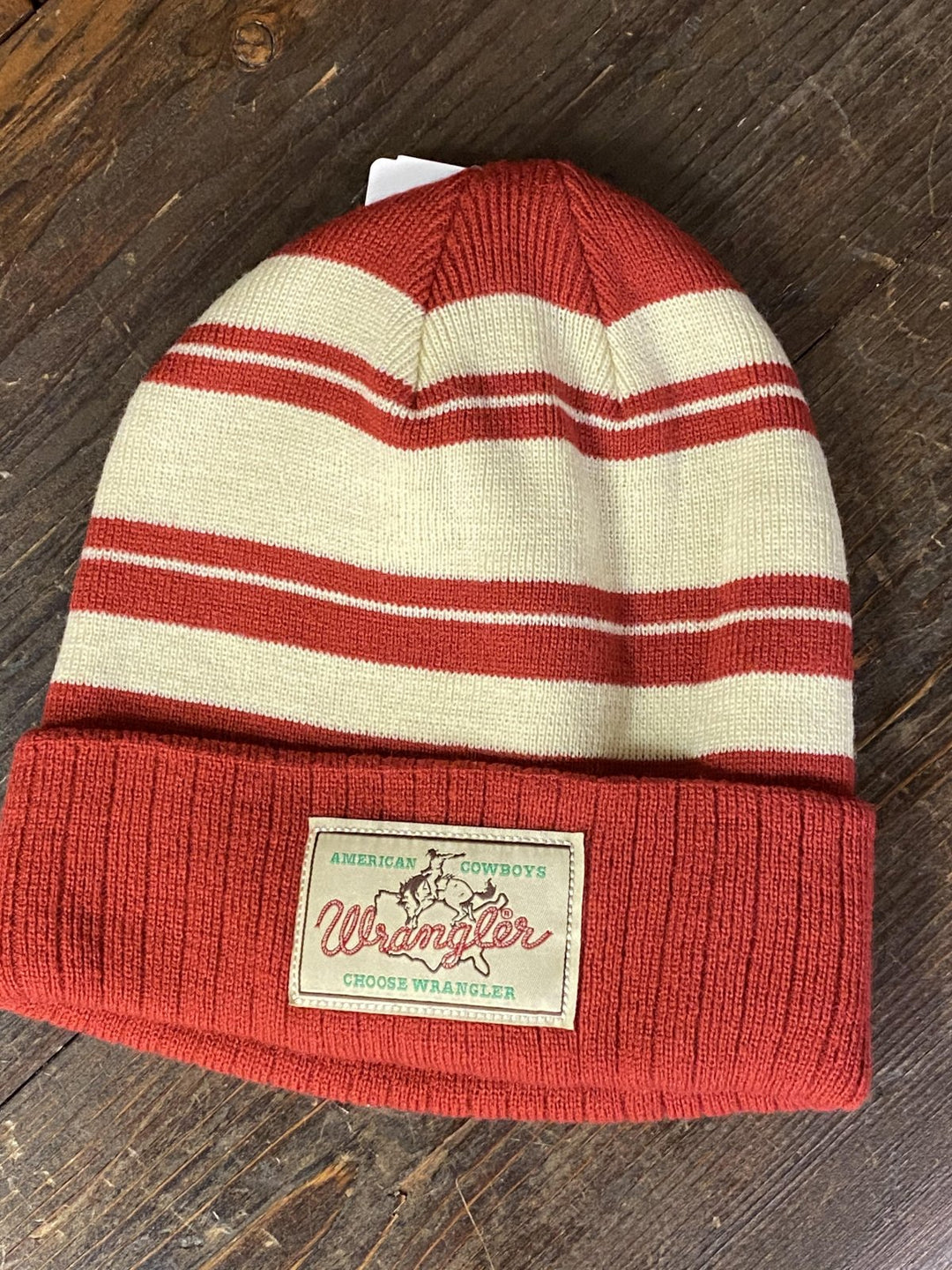 Striped Vintage Patch Beanie from Wrangler