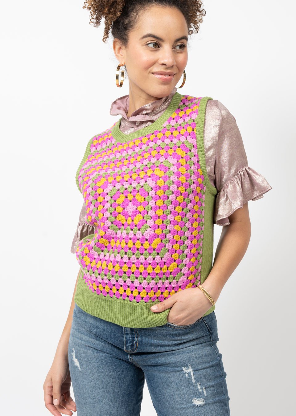 Granny Square Sweater Vest from Ivy Jane