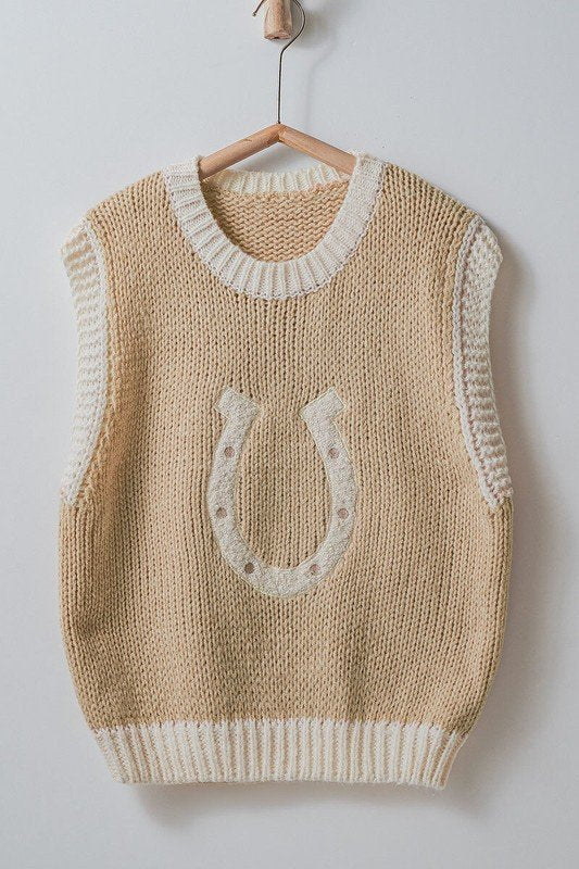 Wild Woven Horseshoe Sweater Vest