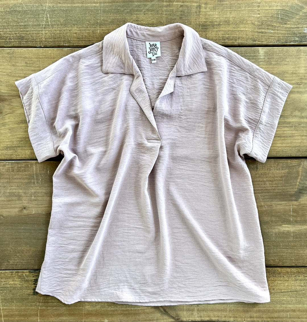Notched Collar Popover Top from Ivy Jane