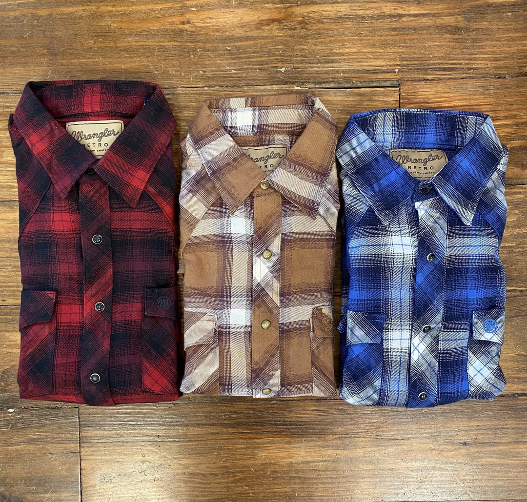Retro Snap Flannel Long Sleeve Shirt from Wrangler