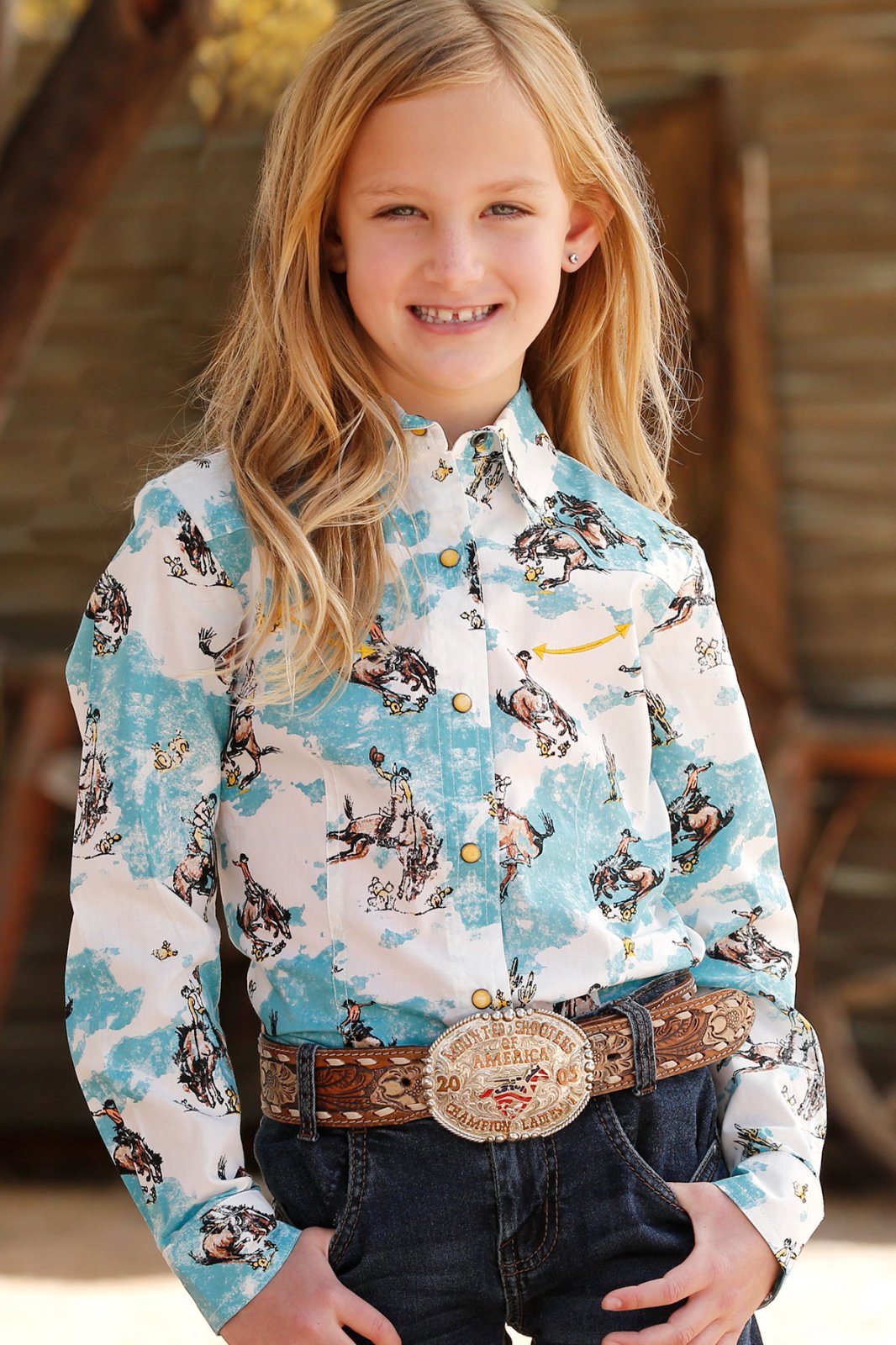 Bronc Print Woven from Cruel Girl