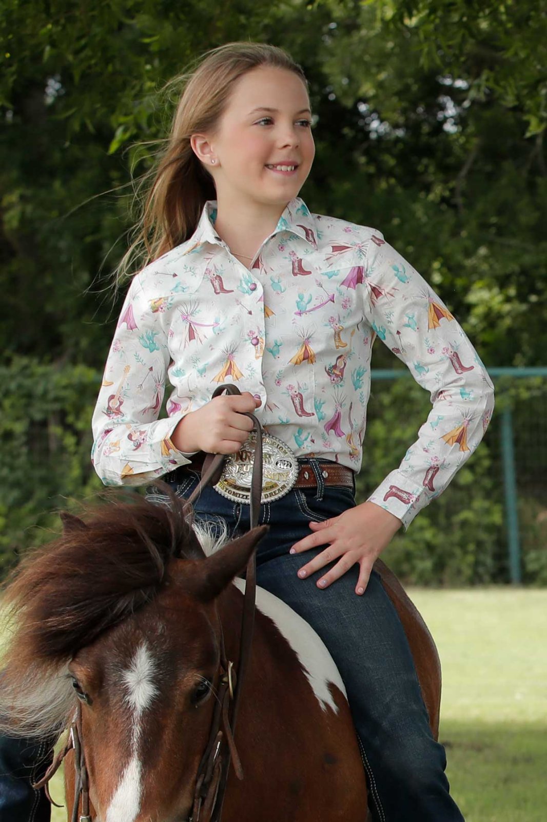 All Over Western Print Shirt from Cruel Girl