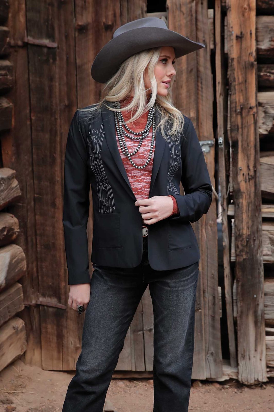 Fitted Embroidered Blazer from Cruel Girl