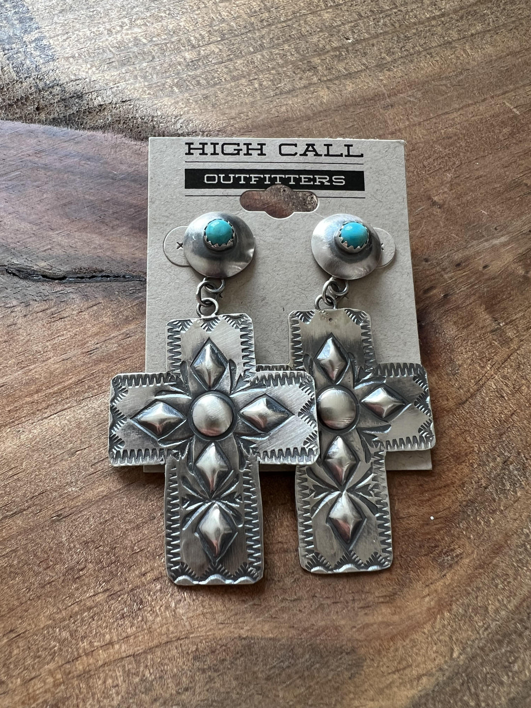 Sterling Silver Cross Drop Post Earring
