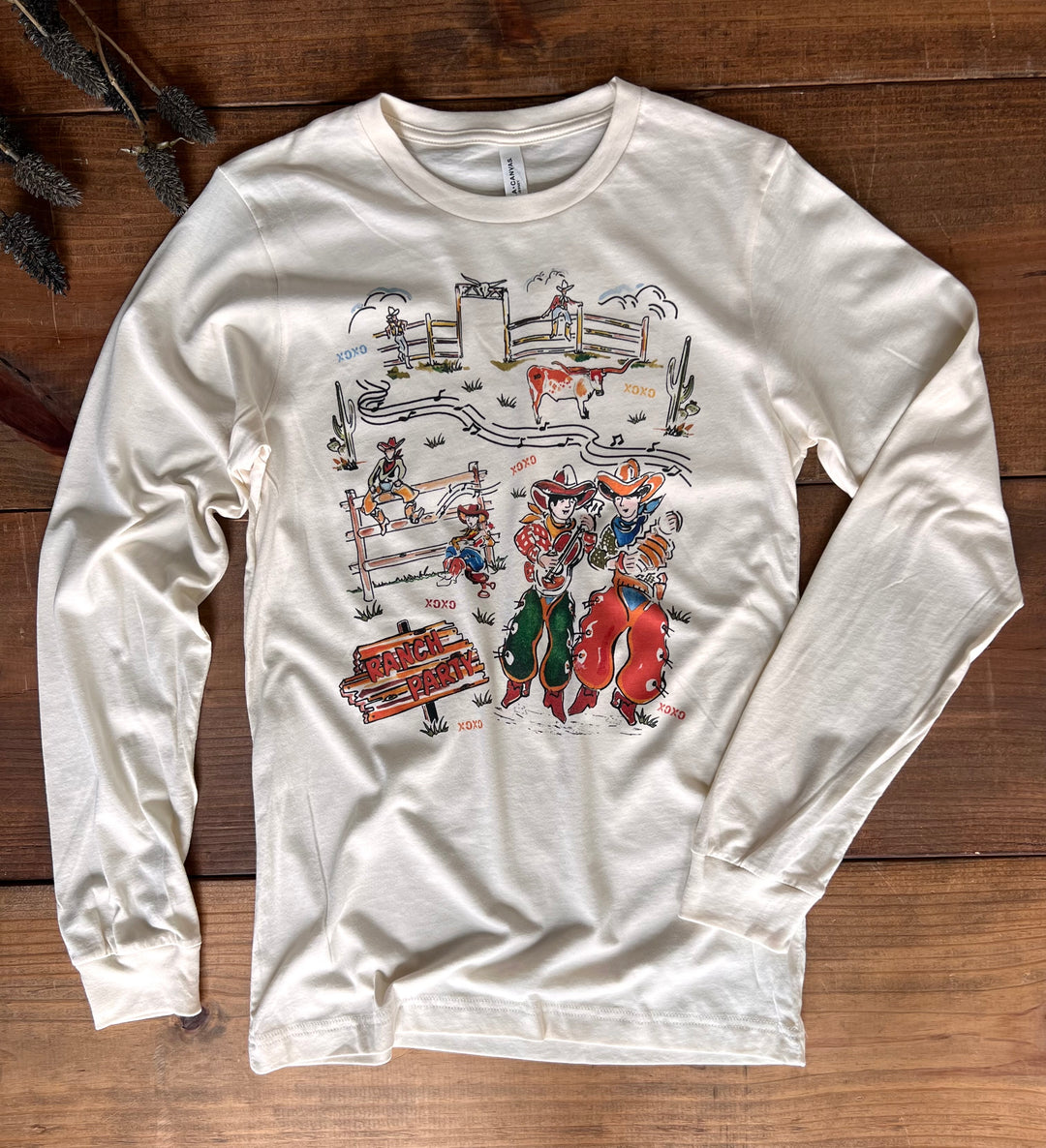Ranch Party Long Sleeve Tee from XOXO Art