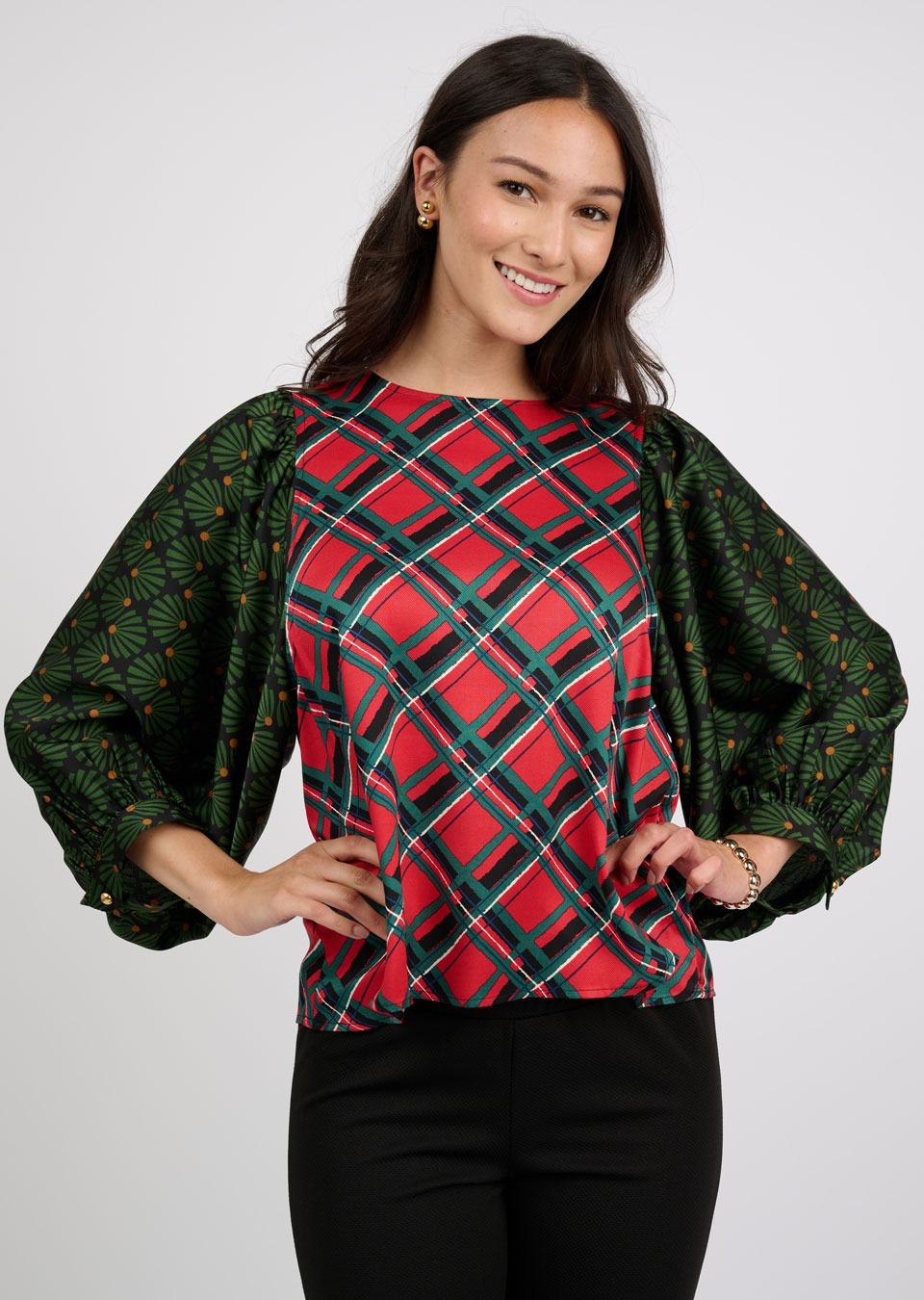 Tartan & Frills Top from Ivy Jane