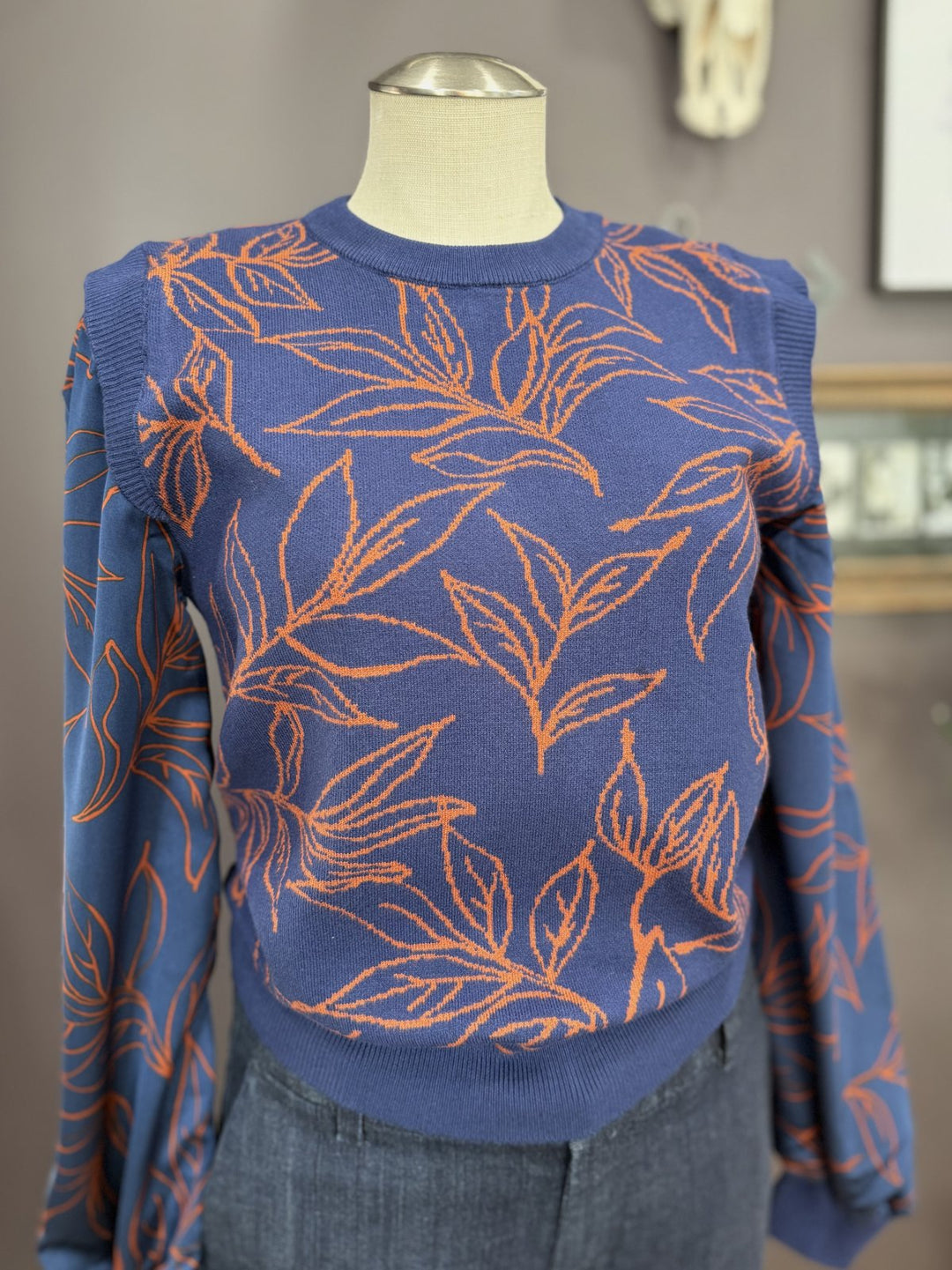 Mixed Media Sweater Top