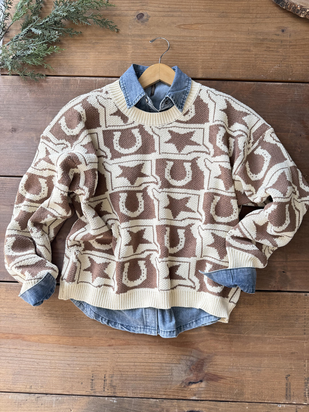 Checkerboard Lucky Sweater