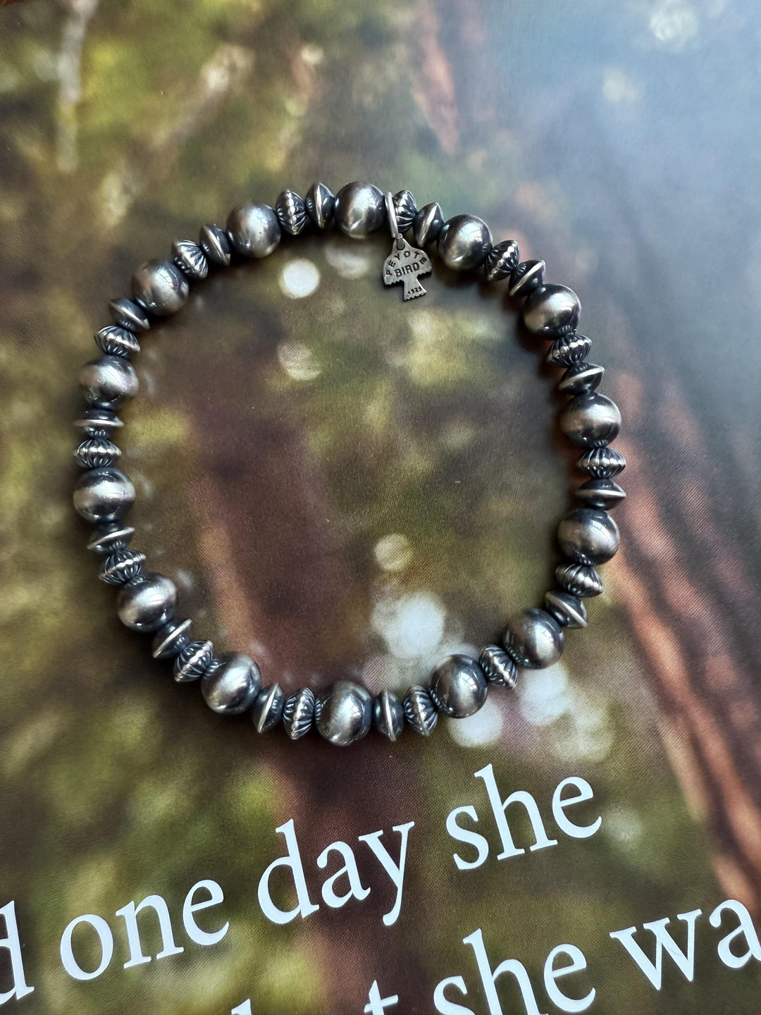 Navajo Pearl Mixed Bead Stretch Bracelet from Peyote Bird