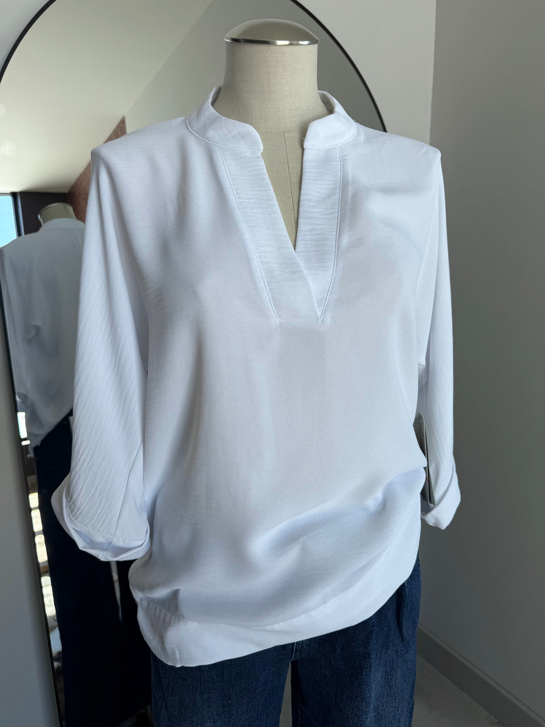 Roll Tab Cuffed Dolman Top from Multiples