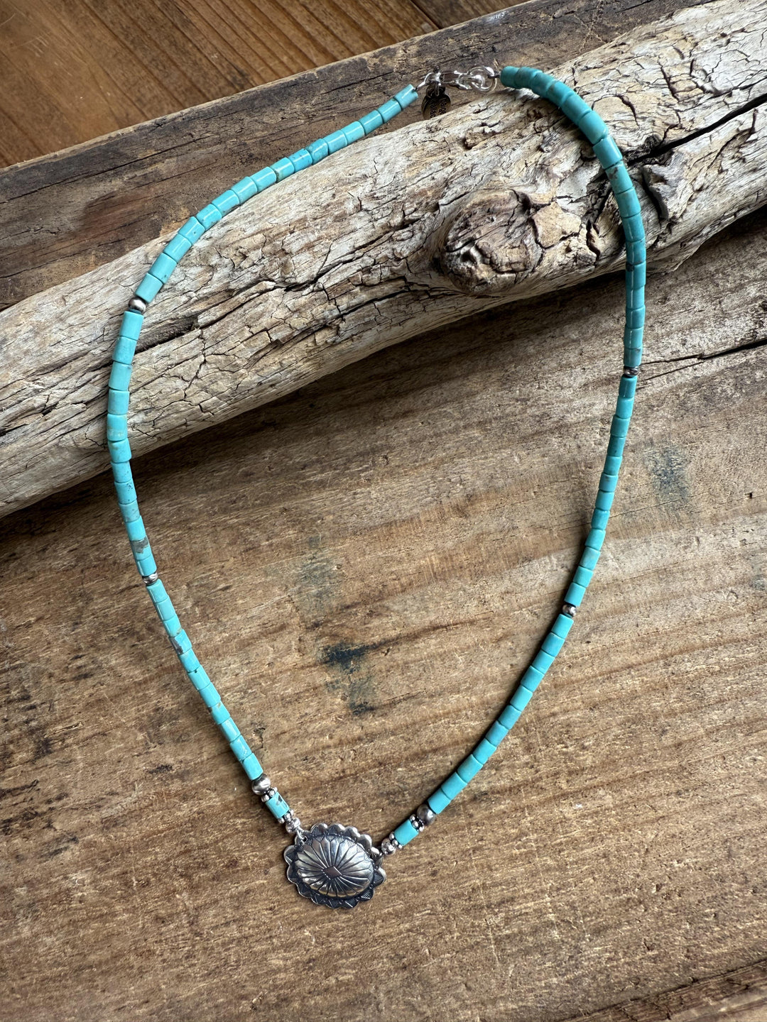 Small Concho Turquoise Necklace from Paige Wallace