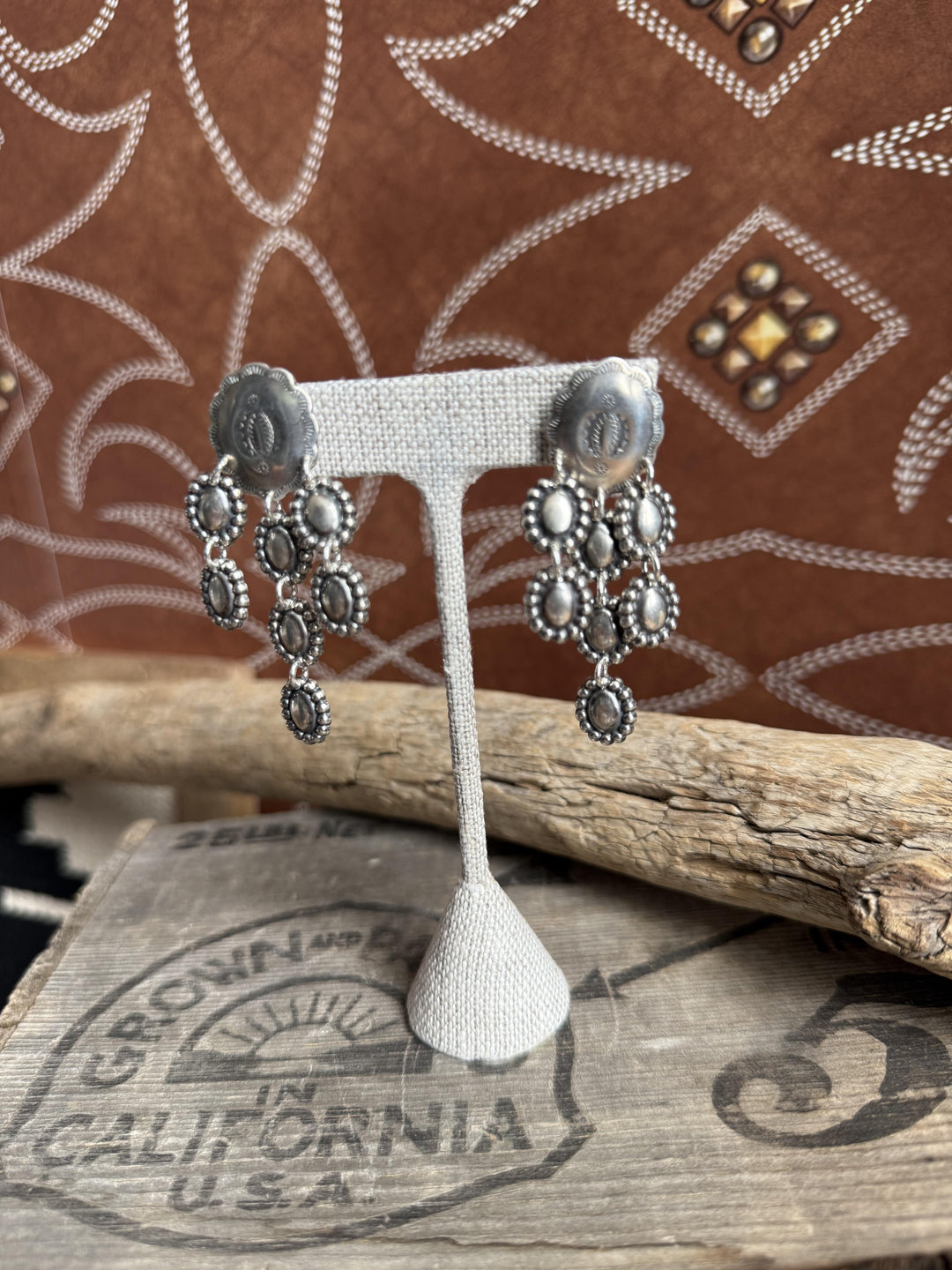 3 Row Small Concho Earrings from Paige Wallace