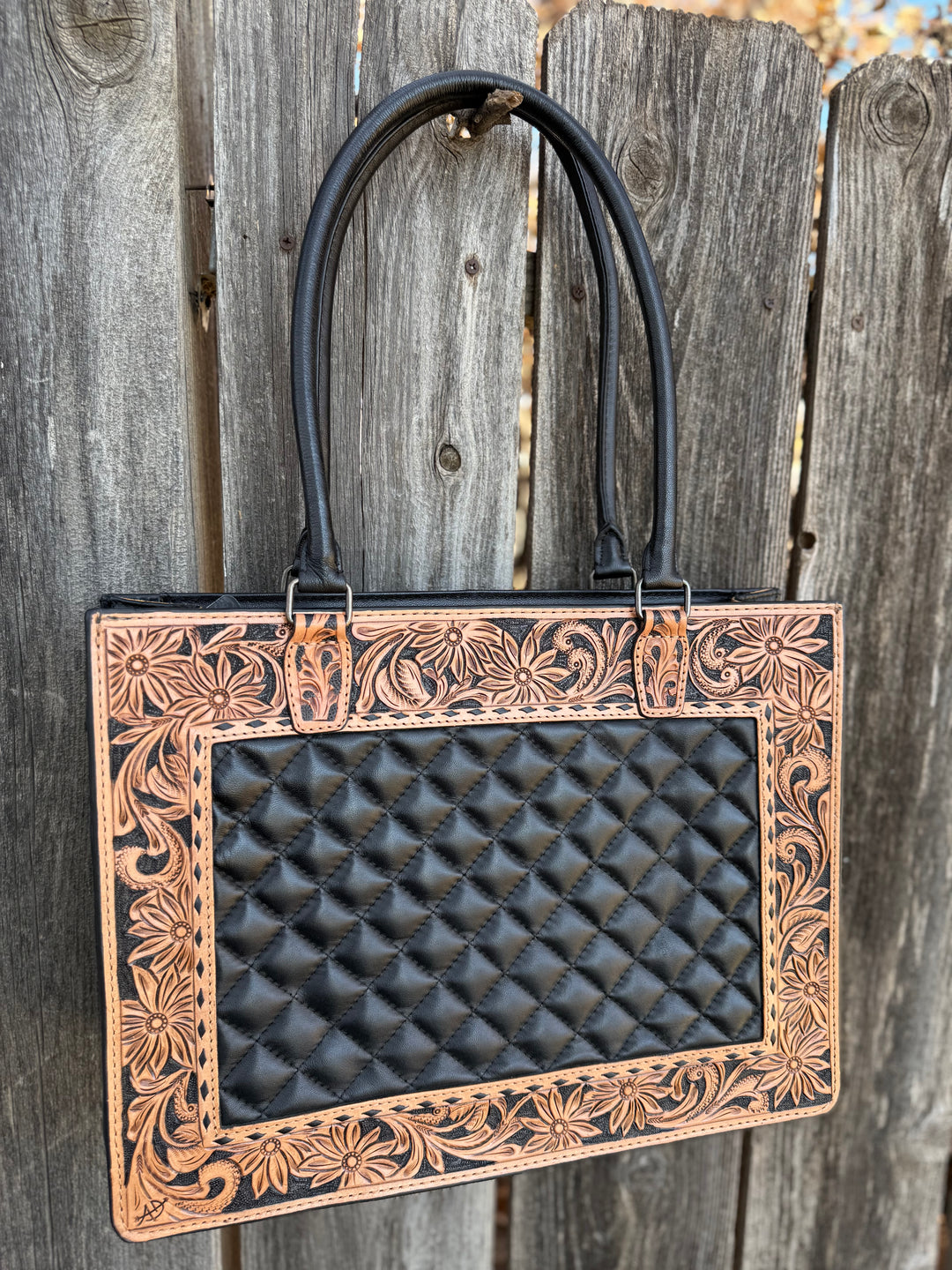 Quilted Tooled Edge Tote from American Darling