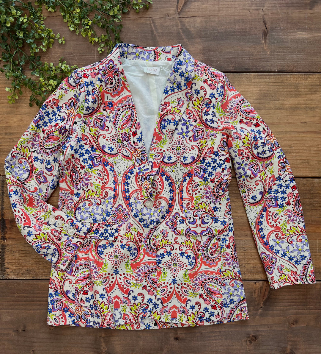 Paisley Print Blazer