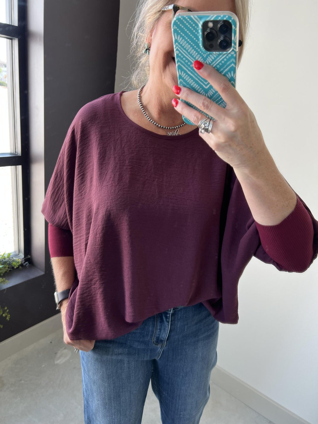 Dolman Sleeve Pop Over Top from Ivy Jane