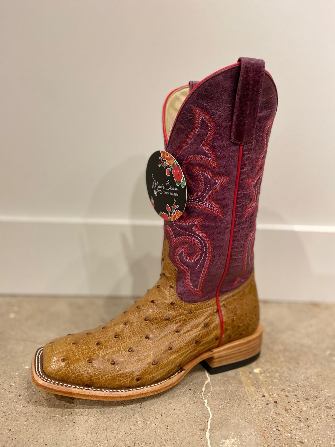 Antique Saddle Ostrich Boot from Macie Bean