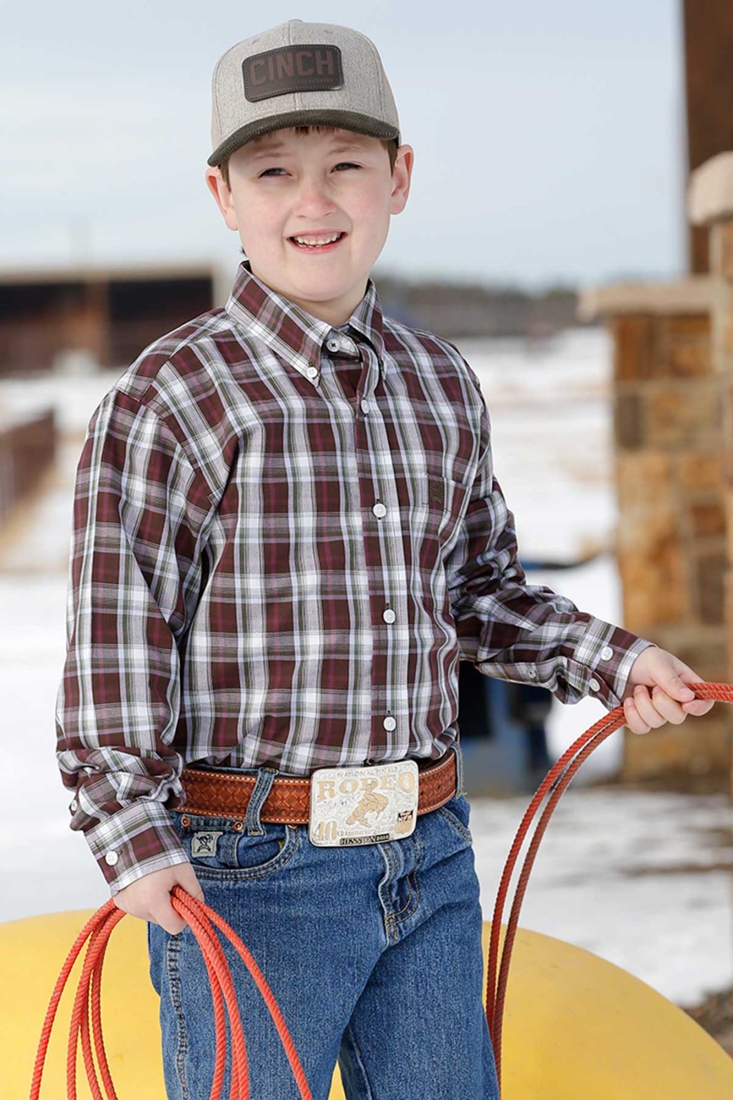 Classic Fit Plaid Woven from Cinch