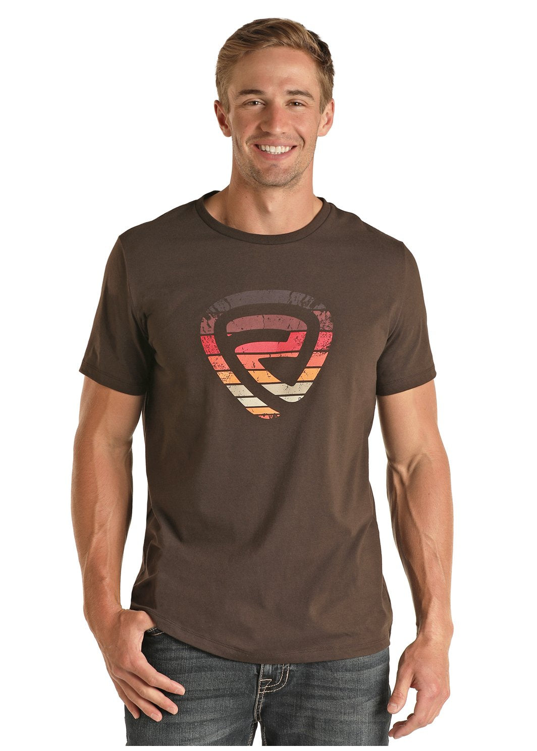 Gradient Rock & Roll Logo Graphic Tee from Rock & Roll Cowboy