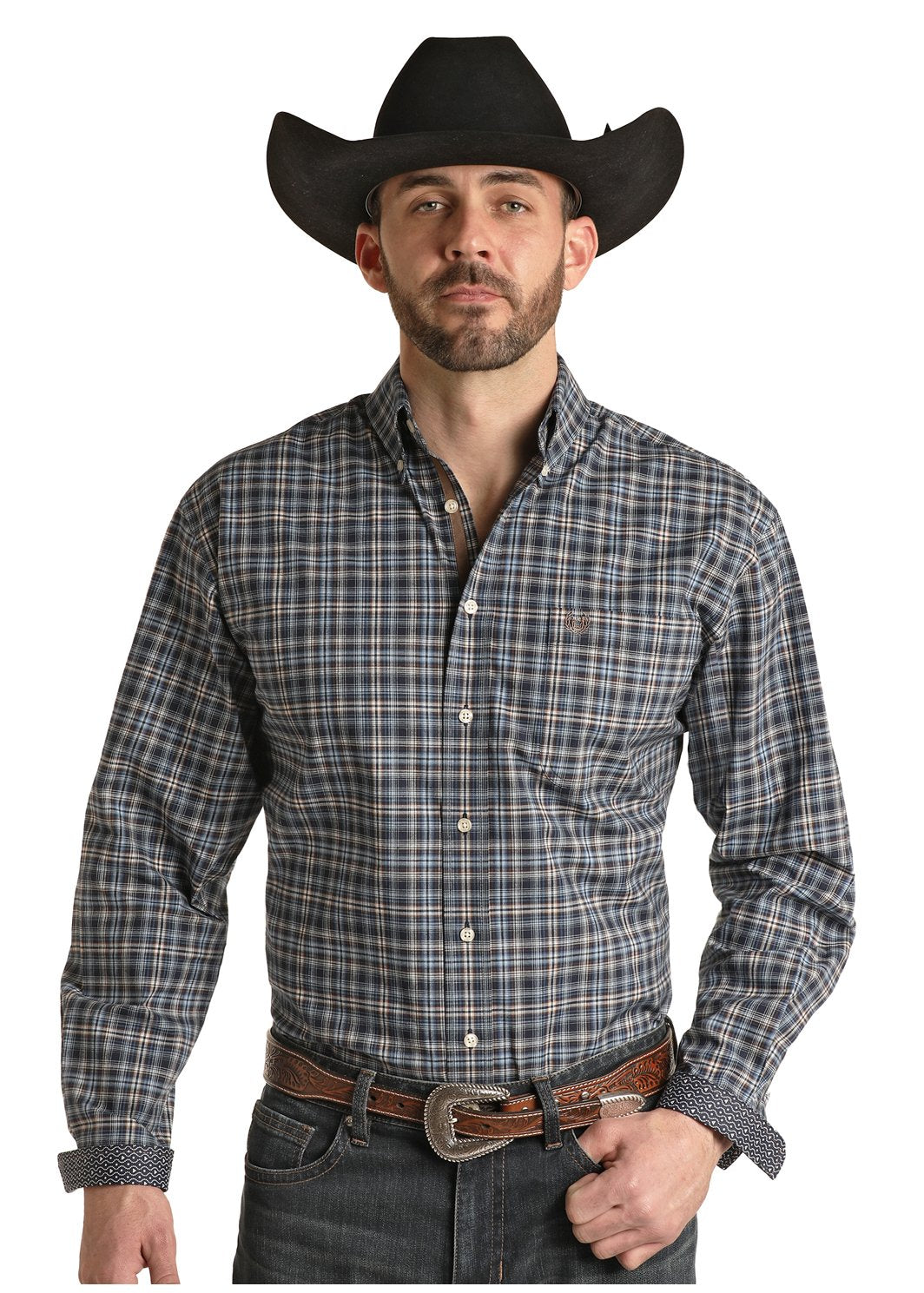 Classic Fit Plaid Long Sleeve Woven from Panhandle