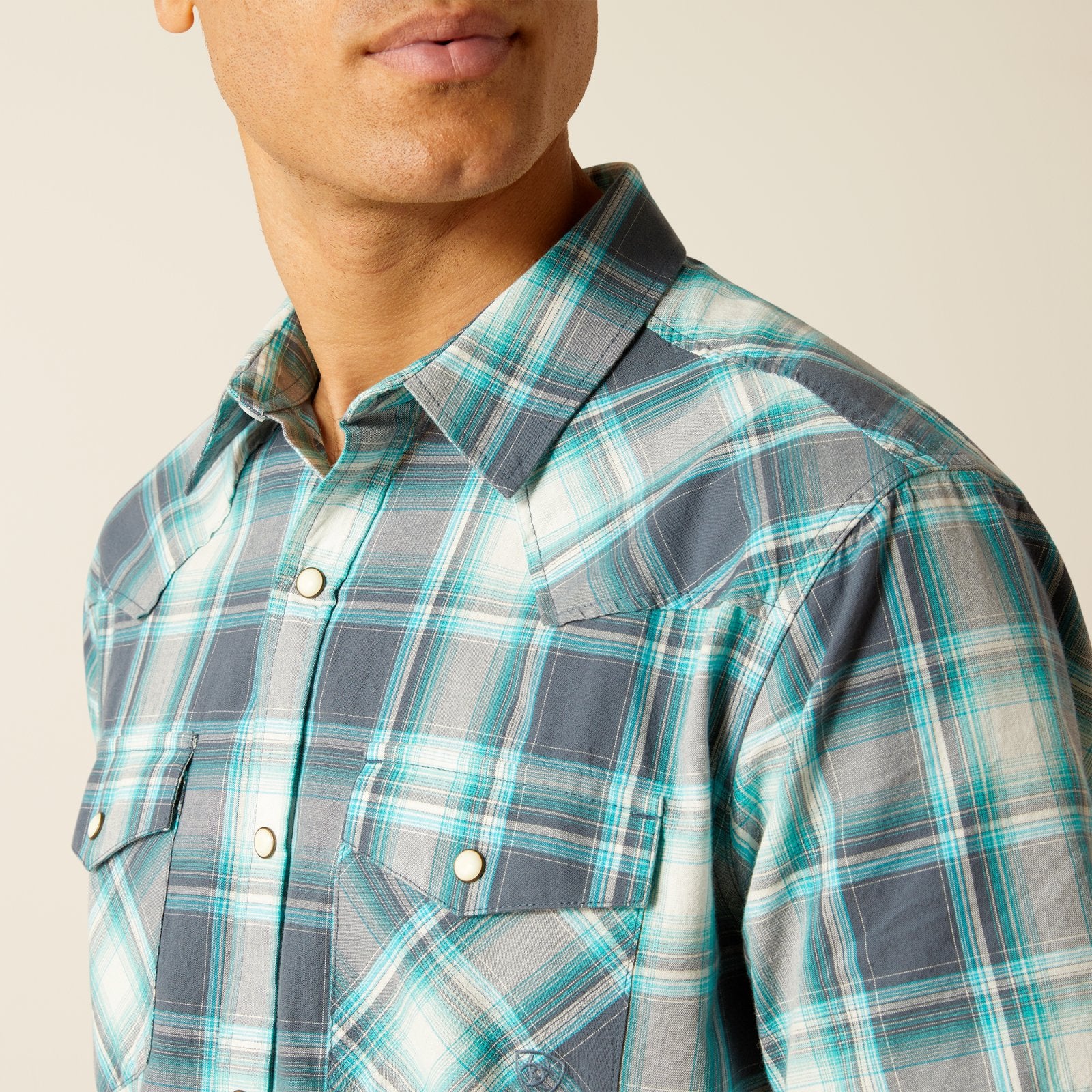 Men's Ariat Hodges Retro Fit Shirt-Brown main image 0