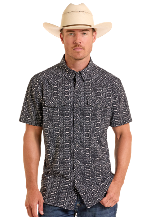 Western All Over Print Performance Shirt from Rock & Roll