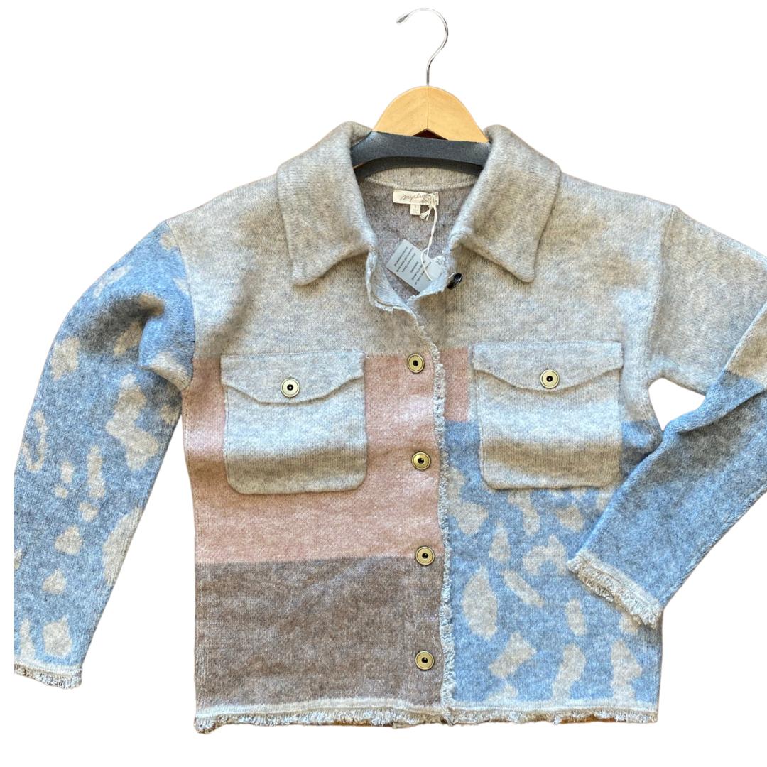 Leopard Patchwork Cardigan from Mystree