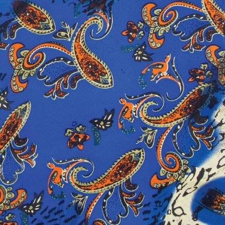 Peacock Charmeuse Silk Wild Rag from Wyoming Traders